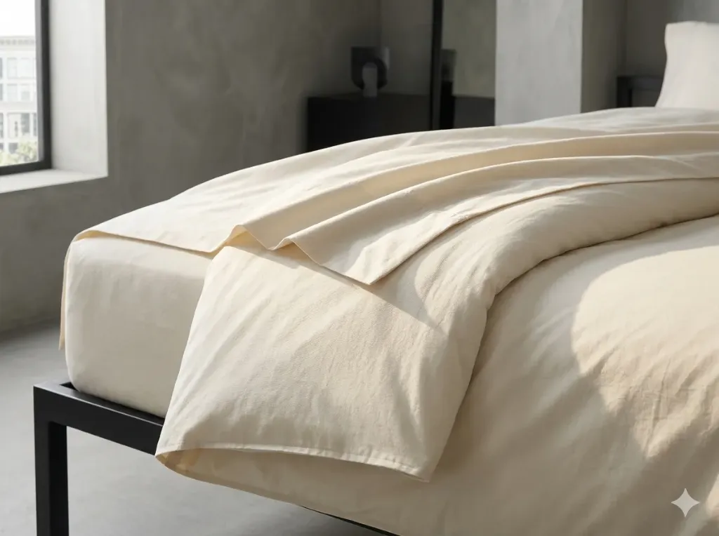 Ropa de Cama Percal 180 Hilos de 4 Piezas Línea Riva (Twin (1.5 Plazas), Blanco Óptico)